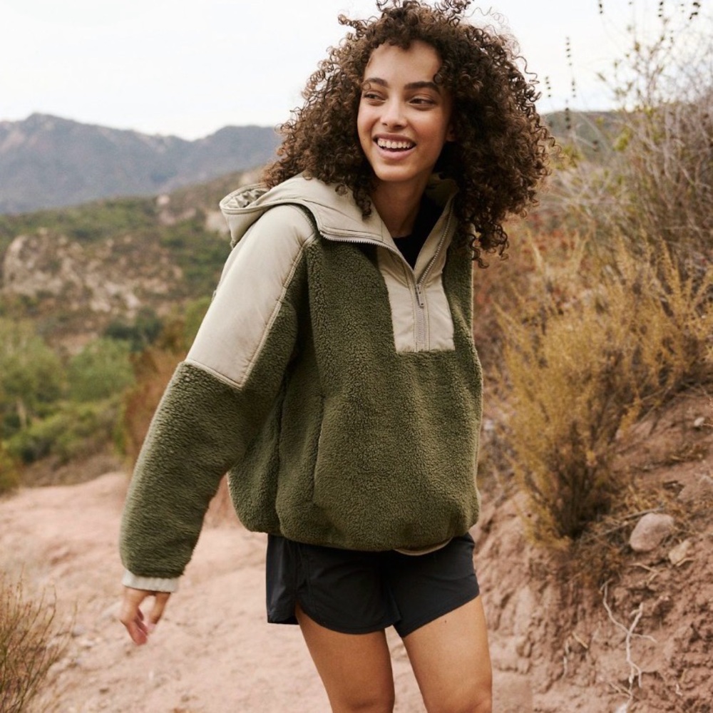 Free People Movement - Lead the Pack Pullover Fleece- Seagrass  - Size Med